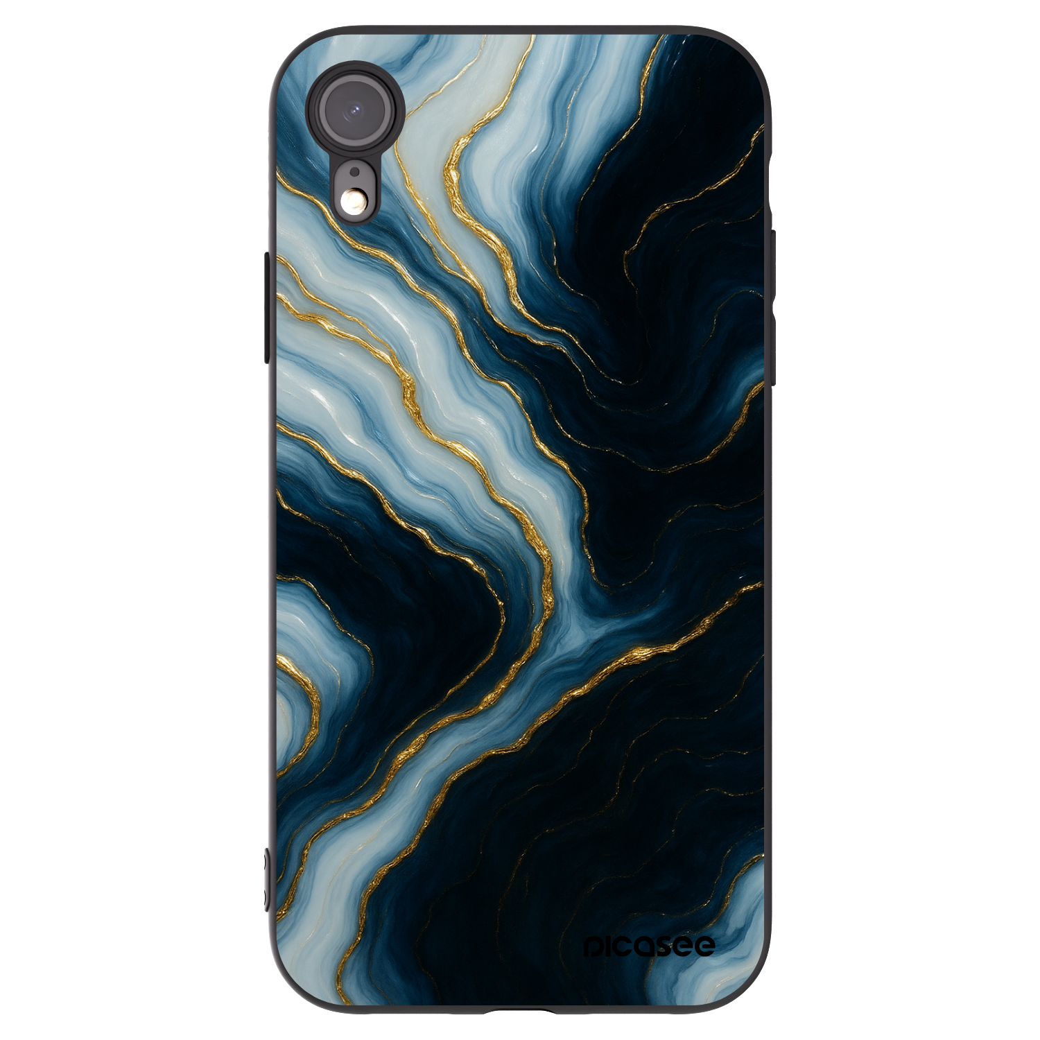 Picasee fekete szilikon tok az alábbi mobiltelefonokra Apple iPhone XR - Luna