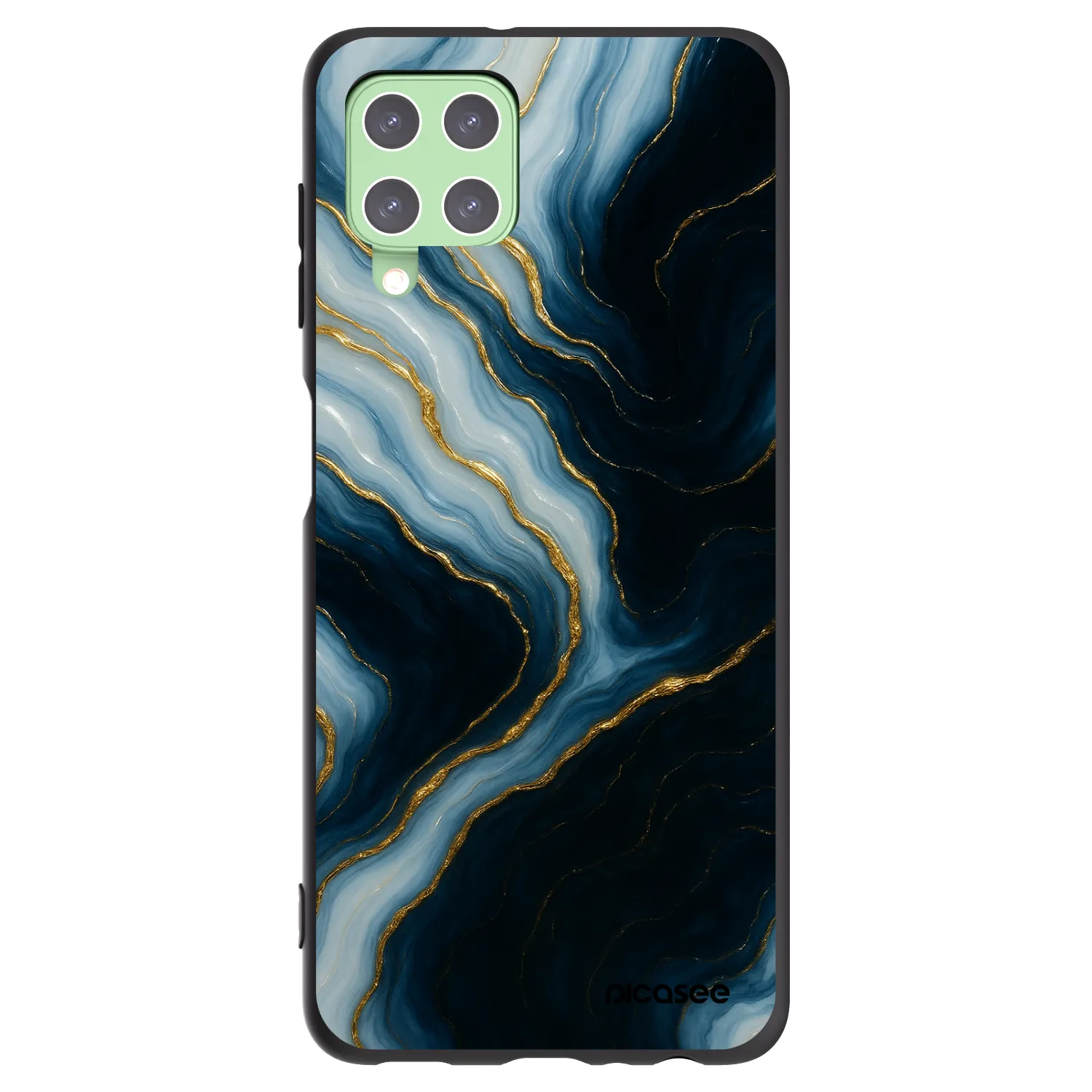 Picasee fekete szilikon tok az alábbi mobiltelefonokra Samsung Galaxy A22 A225F 4G - Luna