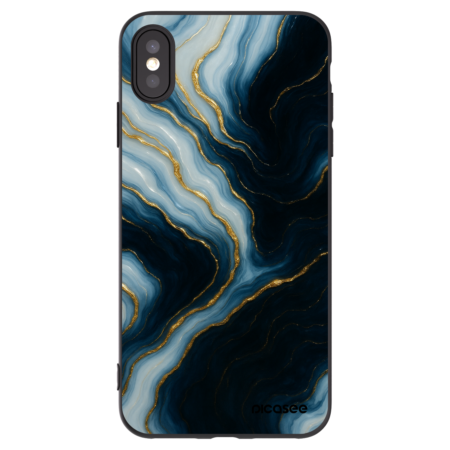 Picasee fekete szilikon tok az alábbi mobiltelefonokra Apple iPhone XS Max - Luna