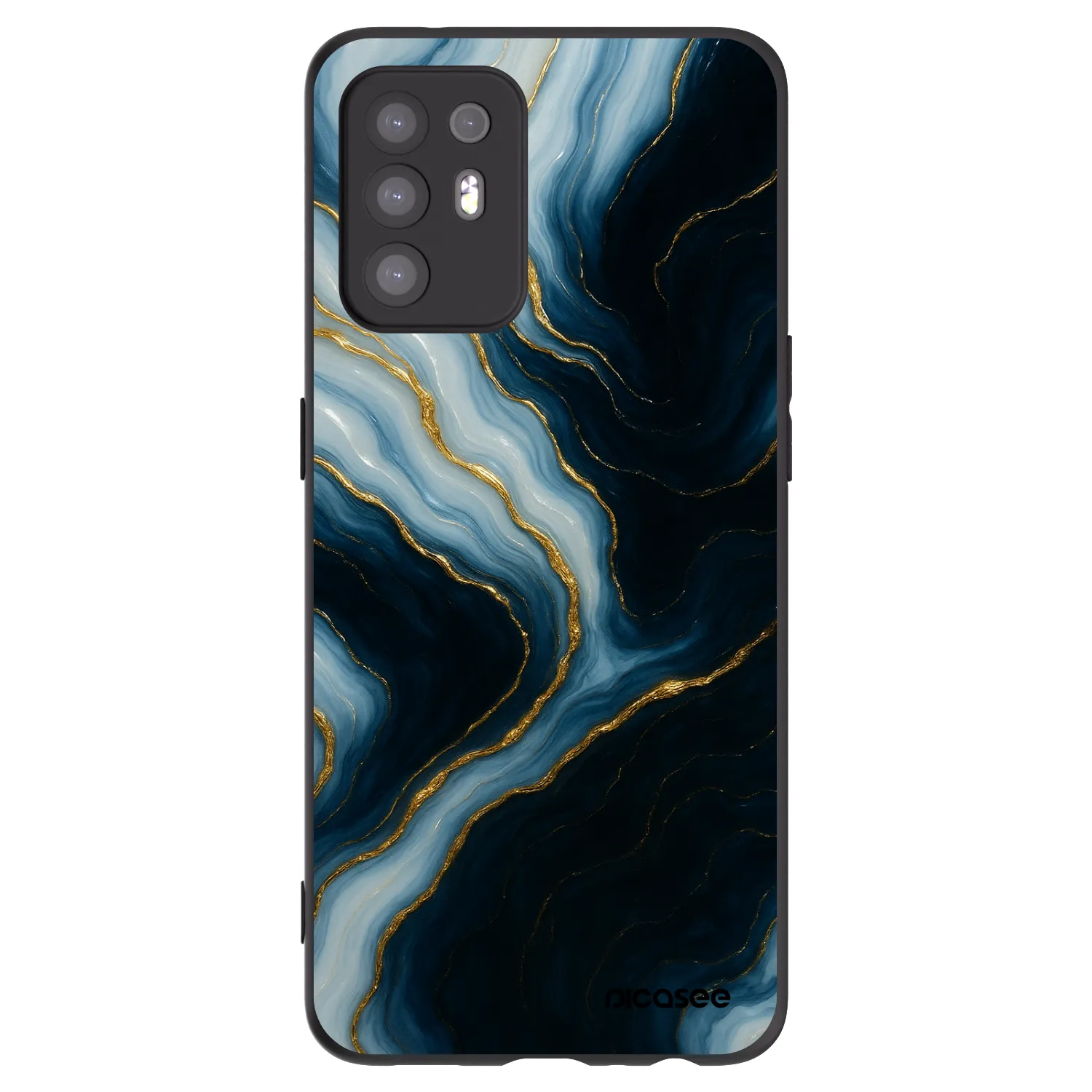 Picasee fekete szilikon tok az alábbi mobiltelefonokra OPPO A94 5G - Luna
