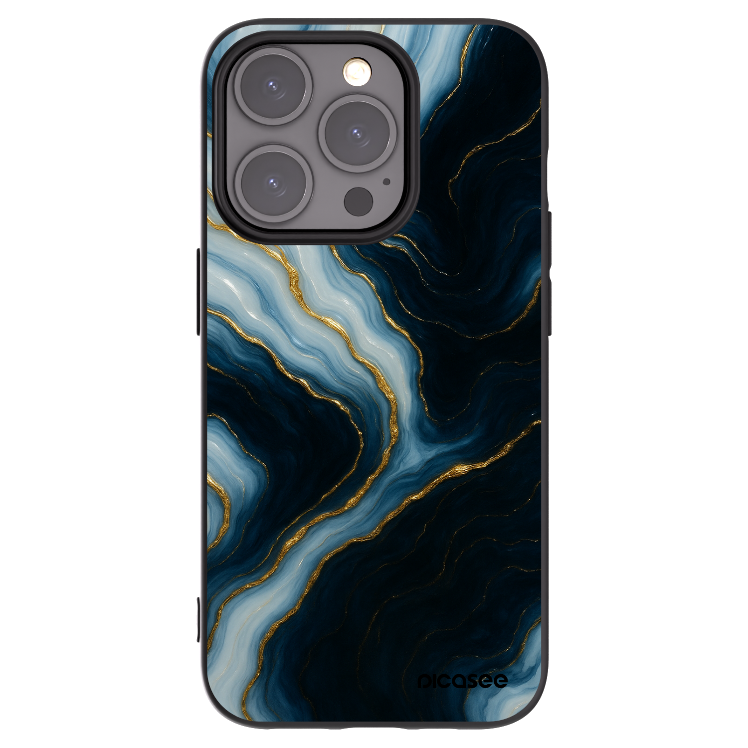 Picasee fekete szilikon tok az alábbi mobiltelefonokra Apple iPhone 15 Pro - Luna