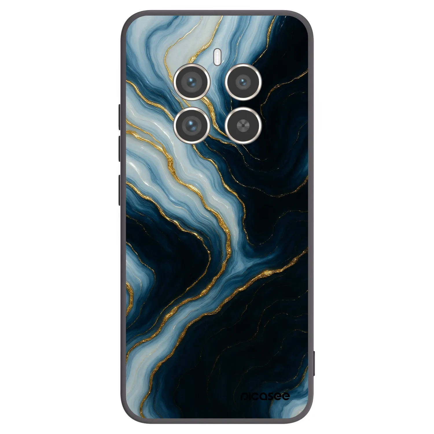 Picasee fekete szilikon tok az alábbi mobiltelefonokra Realme 12 Pro 5G - Luna