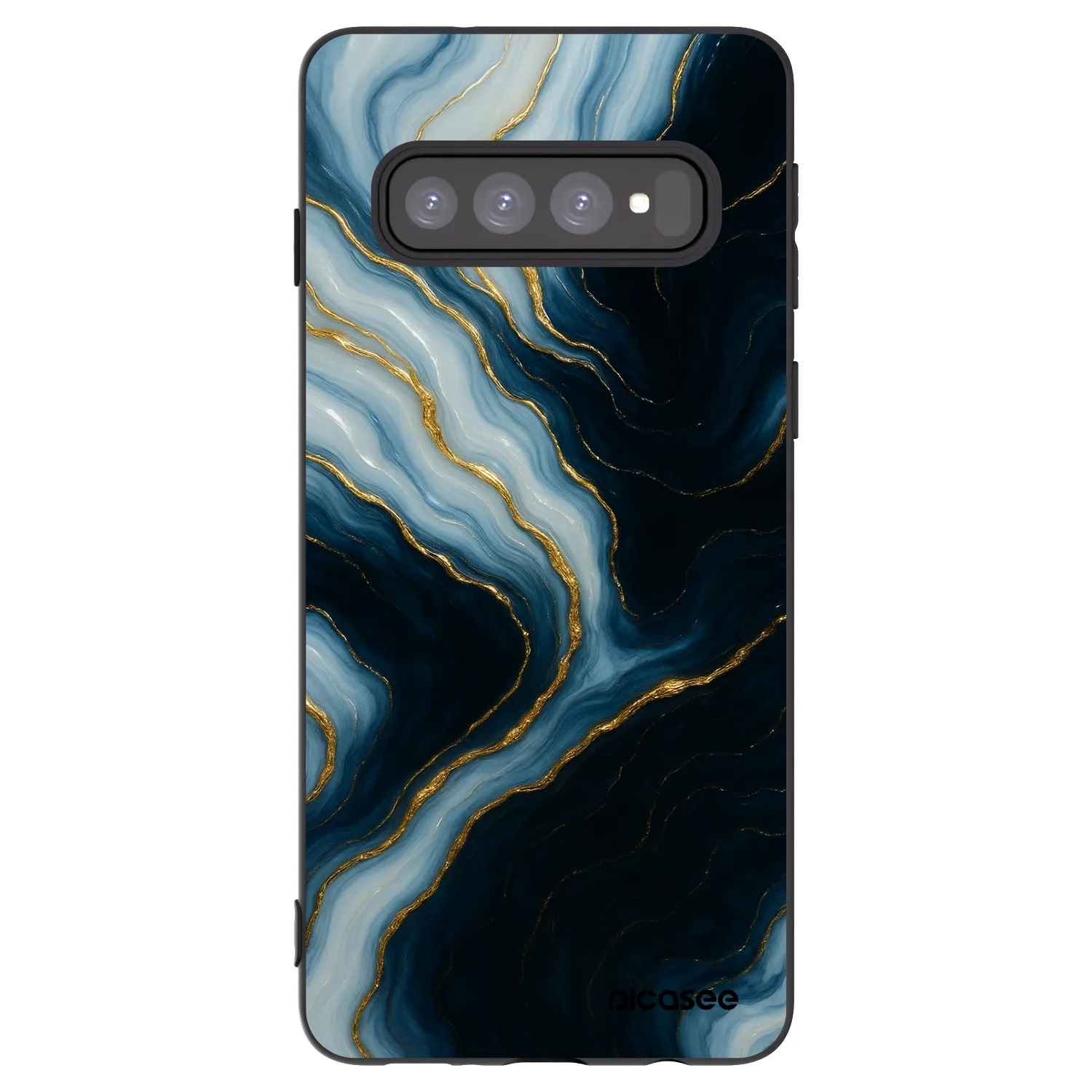 Picasee fekete szilikon tok az alábbi mobiltelefonokra Samsung Galaxy S10 G973 - Luna