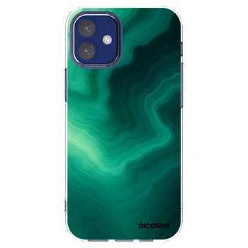 Picasee átlátszó szilikon tok az alábbi mobiltelefonokra Apple iPhone 12 mini - Malachite