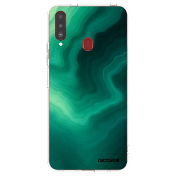 Picasee átlátszó szilikon tok az alábbi mobiltelefonokra Samsung Galaxy A20s - Malachite