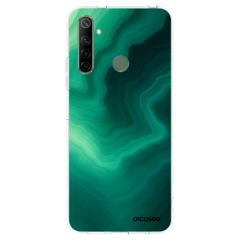 Picasee átlátszó szilikon tok az alábbi mobiltelefonokra Realme 6i - Malachite