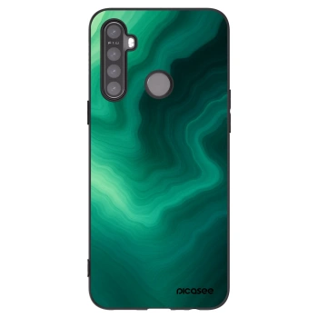 Picasee fekete szilikon tok az alábbi mobiltelefonokra Realme 5 - Malachite