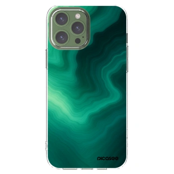 Picasee átlátszó szilikon tok az alábbi mobiltelefonokra Apple iPhone 13 Pro Max - Malachite