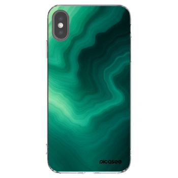 Picasee átlátszó szilikon tok az alábbi mobiltelefonokra Apple iPhone XS Max - Malachite