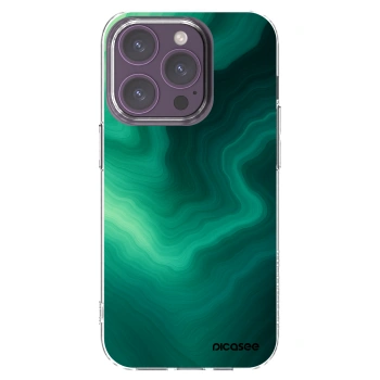 Picasee átlátszó szilikon tok az alábbi mobiltelefonokra Apple iPhone 14 Pro - Malachite