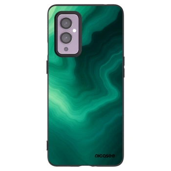 Picasee fekete szilikon tok az alábbi mobiltelefonokra OnePlus 9 - Malachite