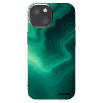 Picasee átlátszó szilikon tok az alábbi mobiltelefonokra Apple iPhone 15 - Malachite