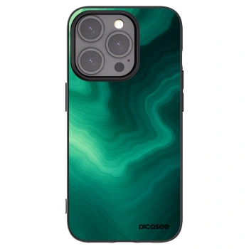 Picasee fekete szilikon tok az alábbi mobiltelefonokra Apple iPhone 15 Pro - Malachite