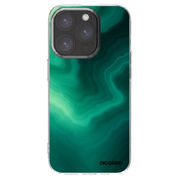 Picasee átlátszó szilikon tok az alábbi mobiltelefonokra Apple iPhone 15 Pro - Malachite