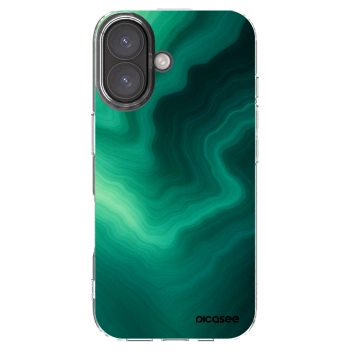 Picasee átlátszó szilikon tok az alábbi mobiltelefonokra Apple iPhone 16 - Malachite