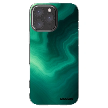 Picasee átlátszó szilikon tok az alábbi mobiltelefonokra Apple iPhone 16 Pro Max - Malachite
