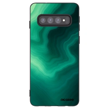 Picasee fekete szilikon tok az alábbi mobiltelefonokra Samsung Galaxy S10 G973 - Malachite