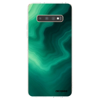 Picasee átlátszó szilikon tok az alábbi mobiltelefonokra Samsung Galaxy S10 Plus G975 - Malachite