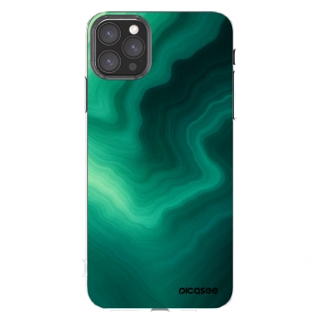 Picasee átlátszó szilikon tok az alábbi mobiltelefonokra Apple iPhone 11 Pro Max - Malachite