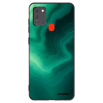 Picasee fekete szilikon tok az alábbi mobiltelefonokra Samsung Galaxy A21s - Malachite
