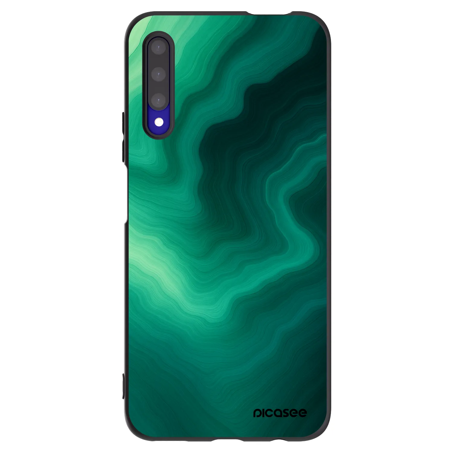 Picasee fekete szilikon tok az alábbi mobiltelefonokra Honor 9X Pro - Malachite