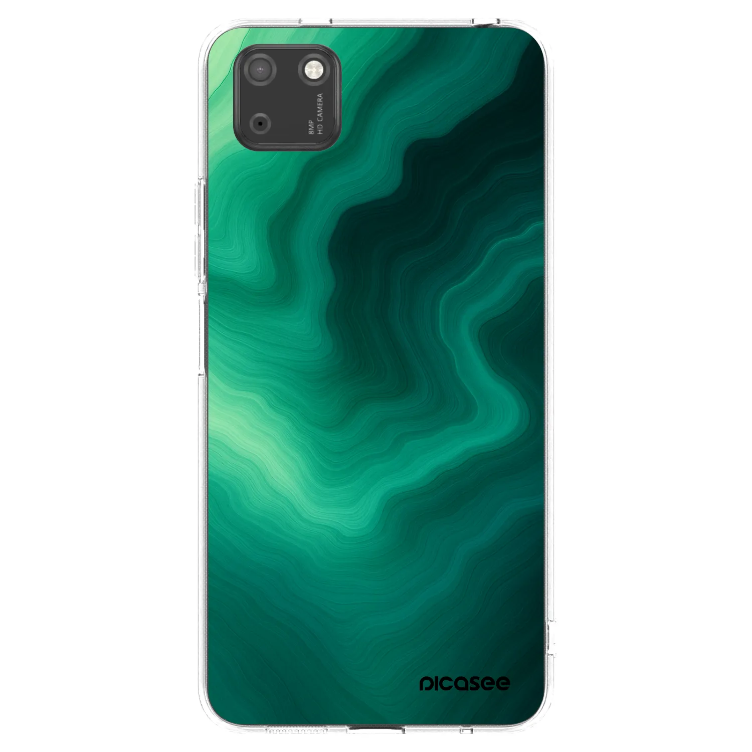 Picasee átlátszó szilikon tok az alábbi mobiltelefonokra Huawei Y5P - Malachite