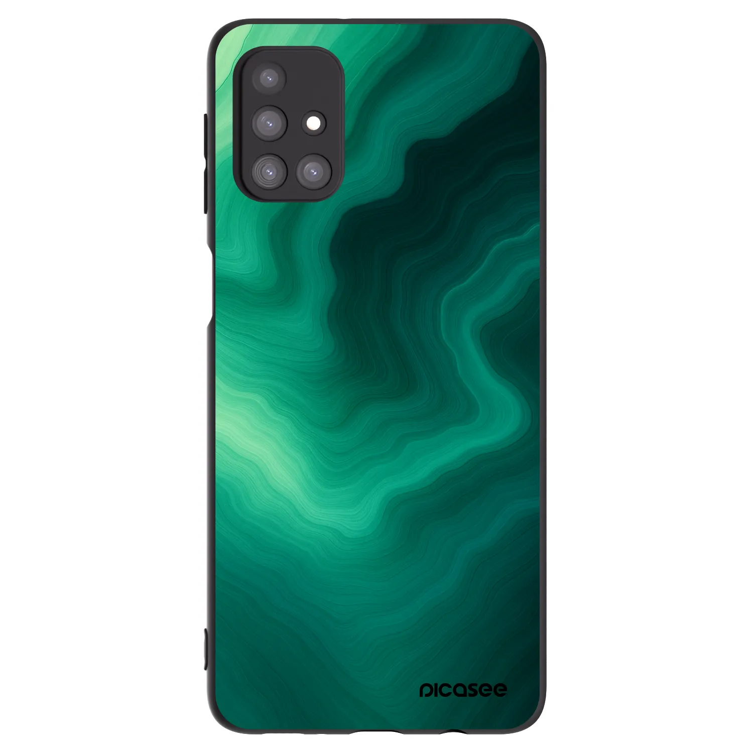 Picasee fekete szilikon tok az alábbi mobiltelefonokra Samsung Galaxy M31s - Malachite