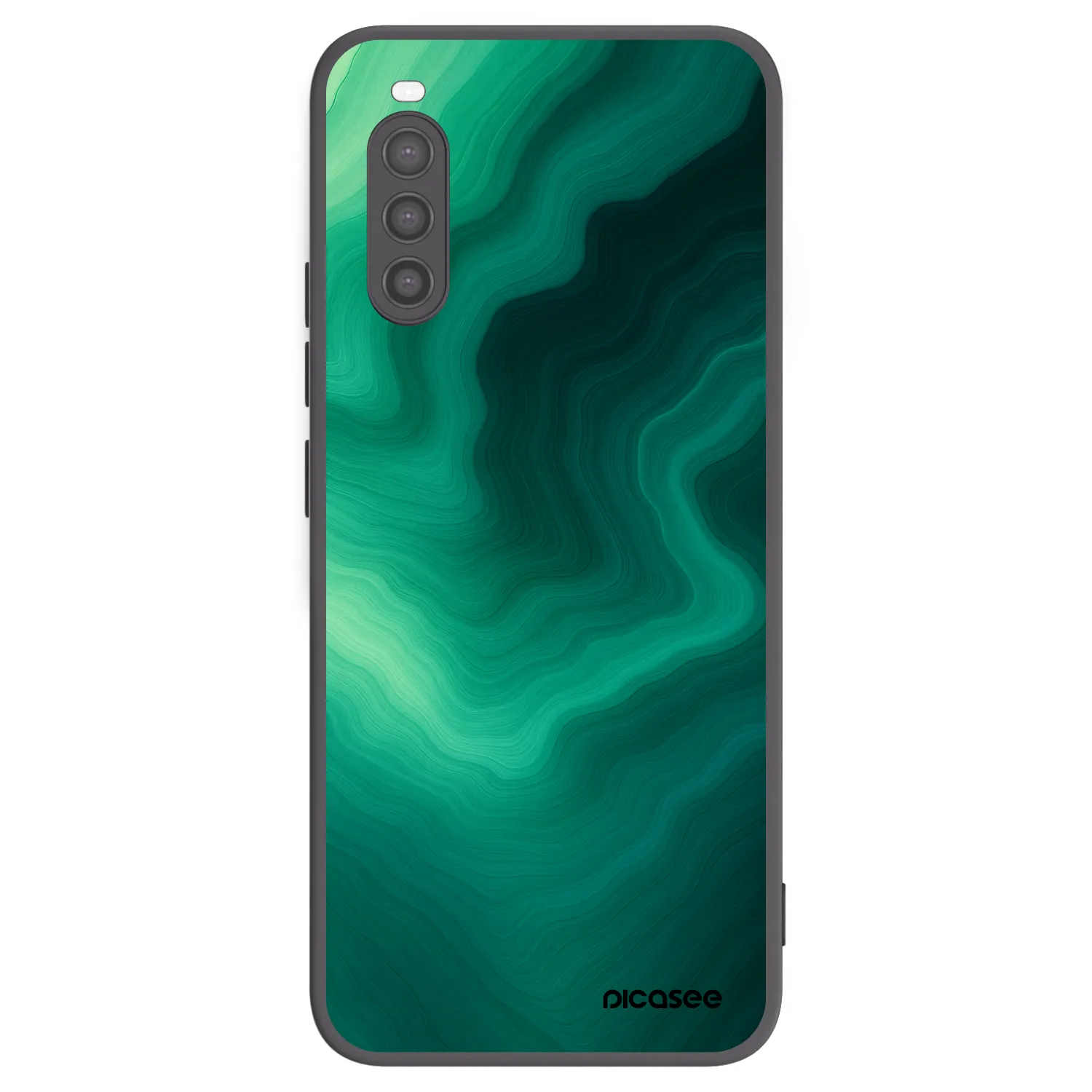 Picasee fekete szilikon tok az alábbi mobiltelefonokra Sony Xperia 10 II - Malachite