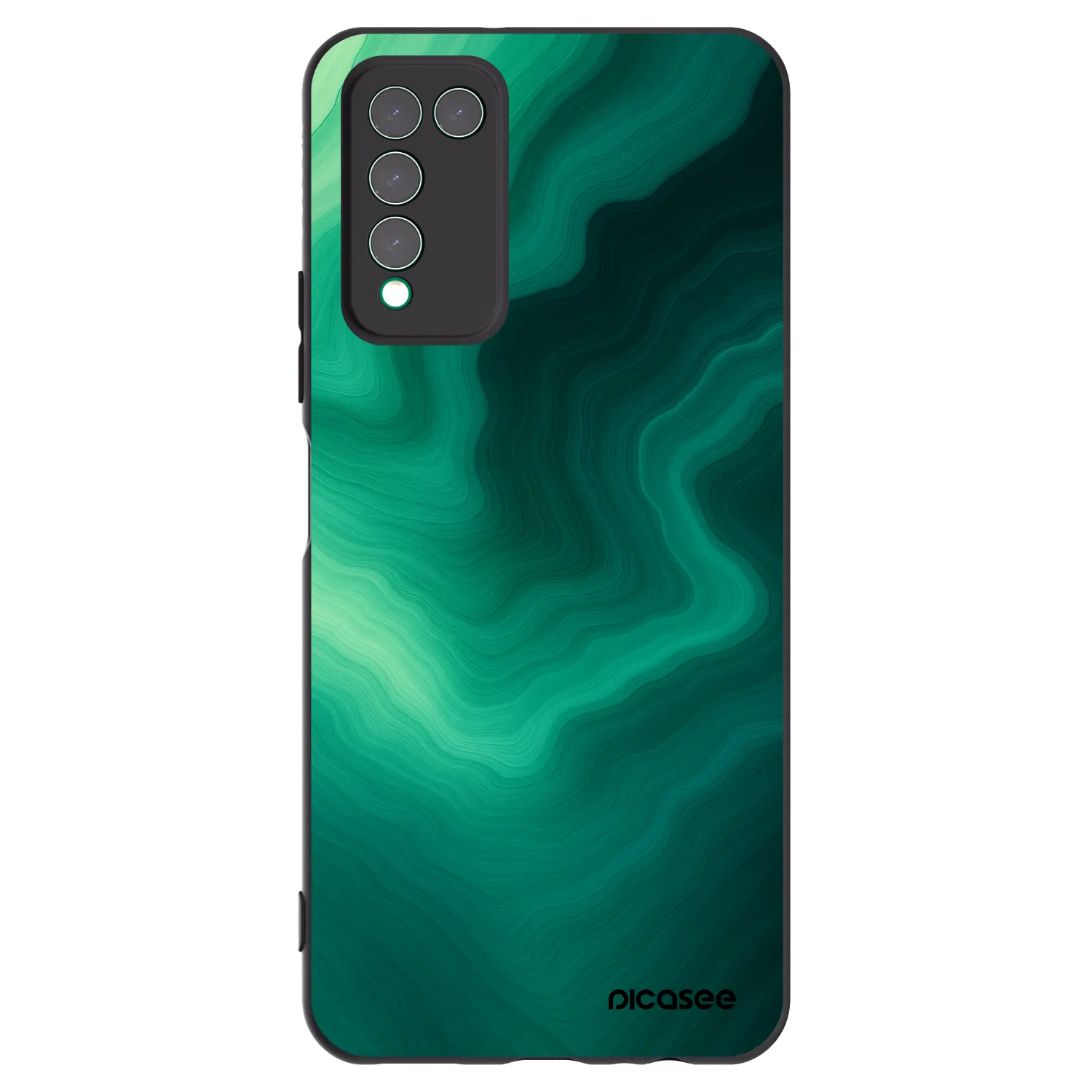 Picasee fekete szilikon tok az alábbi mobiltelefonokra Honor 10X Lite - Malachite