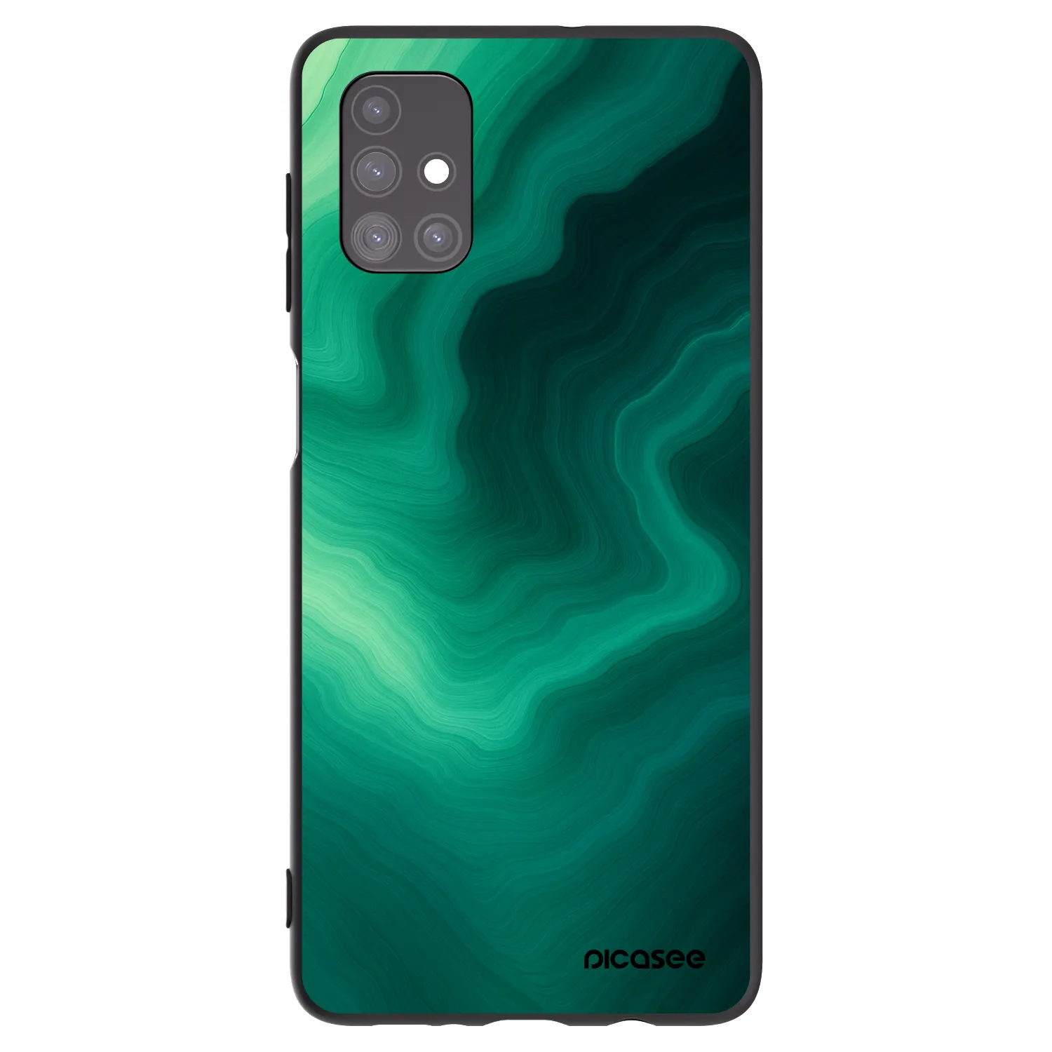 Picasee fekete szilikon tok az alábbi mobiltelefonokra Samsung Galaxy M51 M515F - Malachite