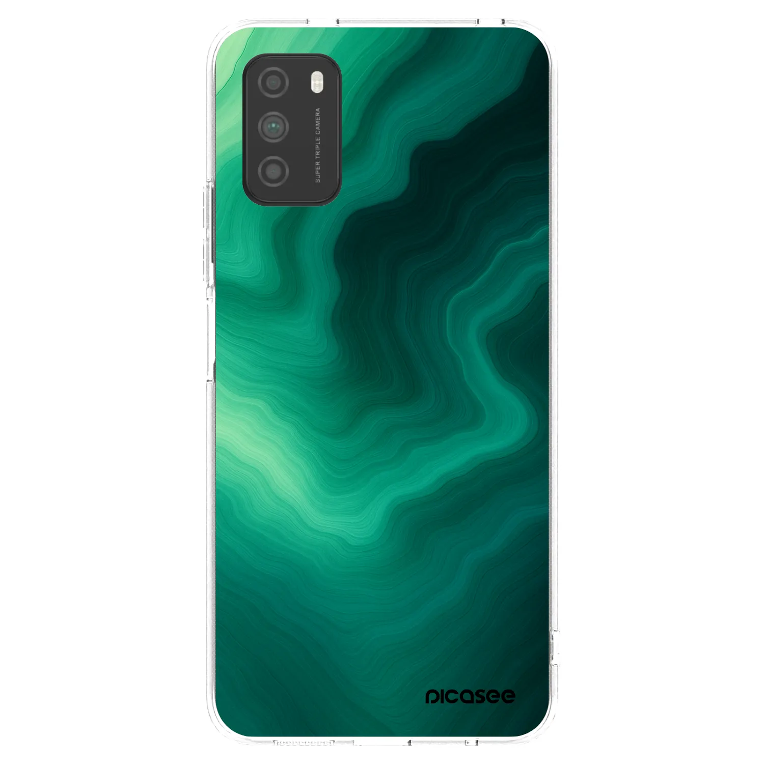 Picasee átlátszó szilikon tok az alábbi mobiltelefonokra Xiaomi Poco M3 - Malachite