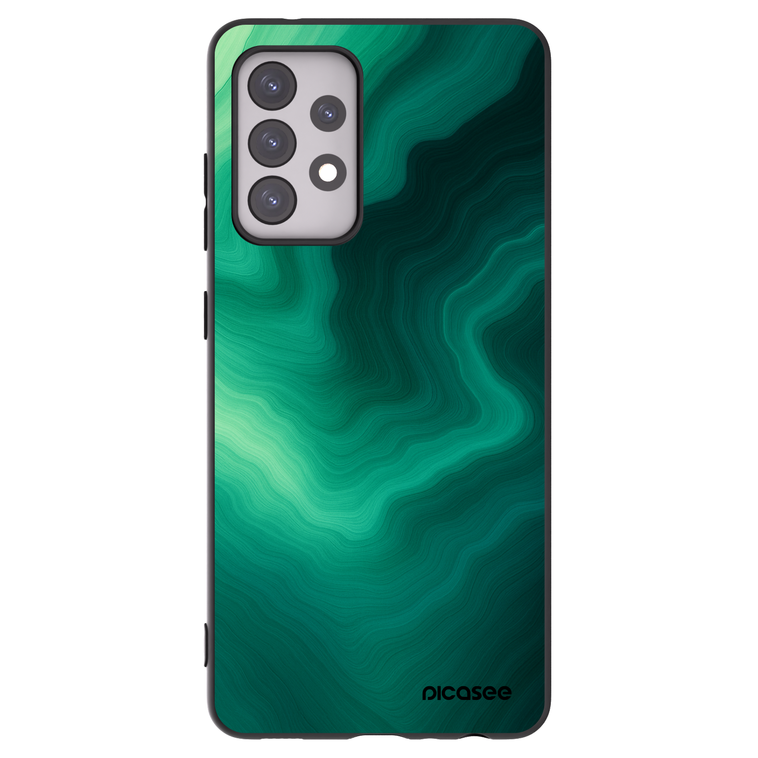 Picasee fekete szilikon tok az alábbi mobiltelefonokra Samsung Galaxy A52 5G A525F - Malachite