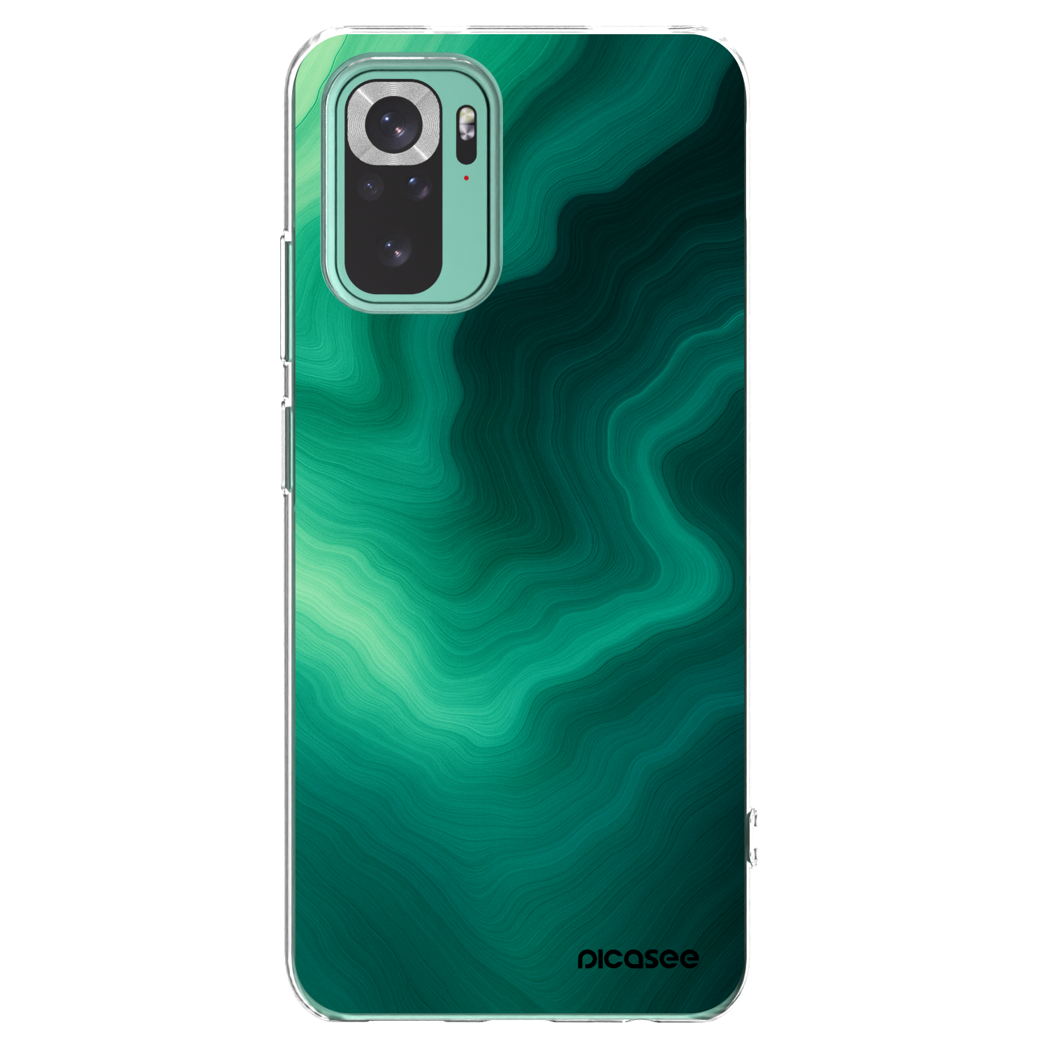 Picasee átlátszó szilikon tok az alábbi mobiltelefonokra Xiaomi Redmi Note 10 Pro - Malachite