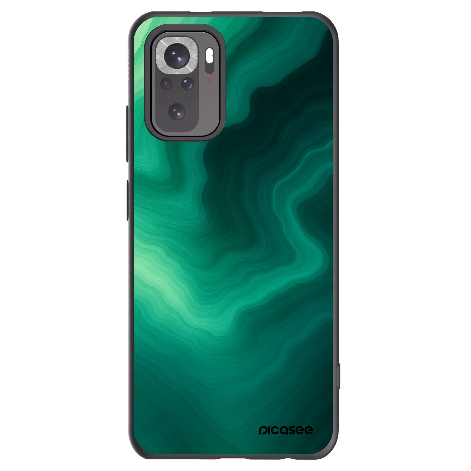 Picasee fekete szilikon tok az alábbi mobiltelefonokra Xiaomi Redmi Note 10S - Malachite