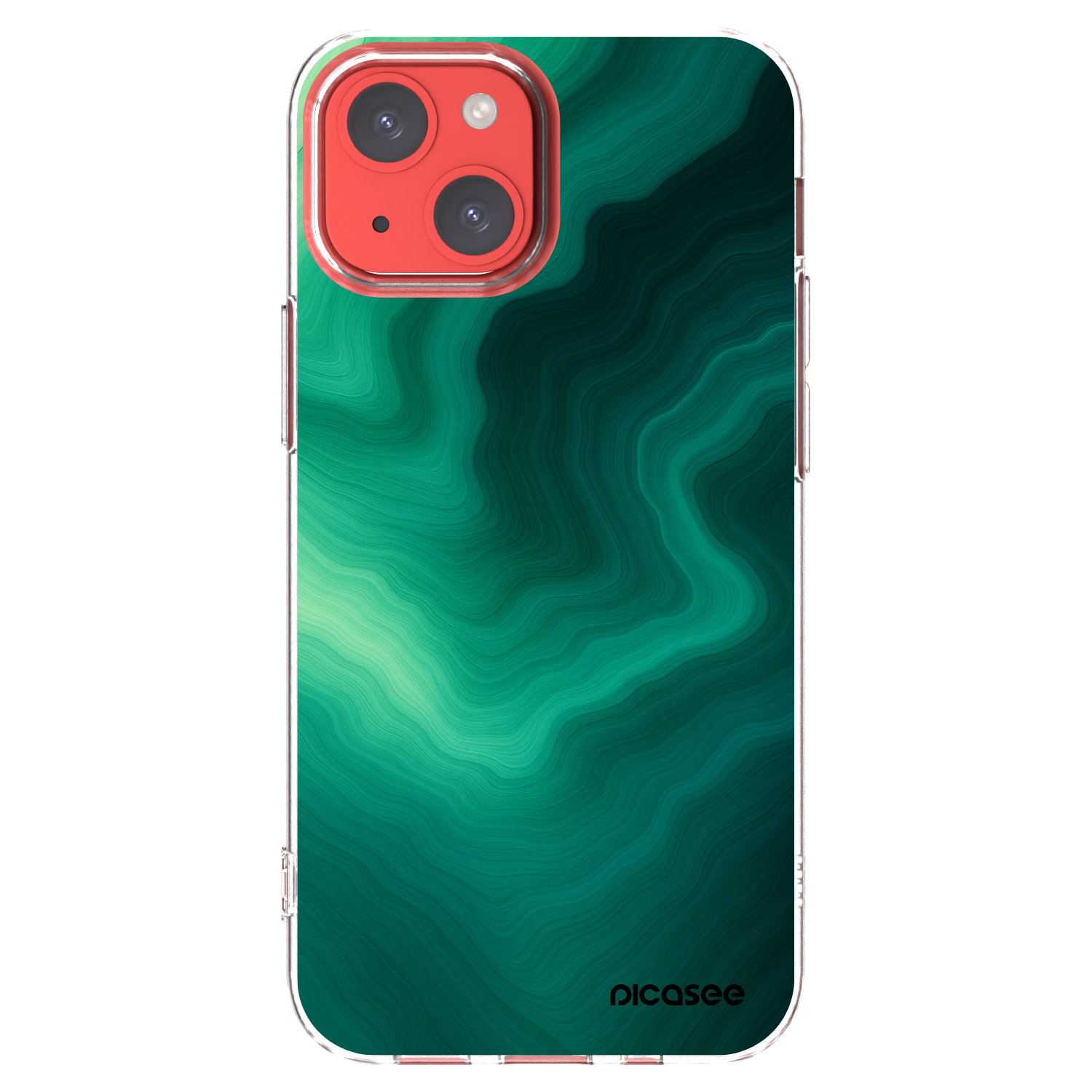 Picasee átlátszó szilikon tok az alábbi mobiltelefonokra Apple iPhone 13 mini - Malachite