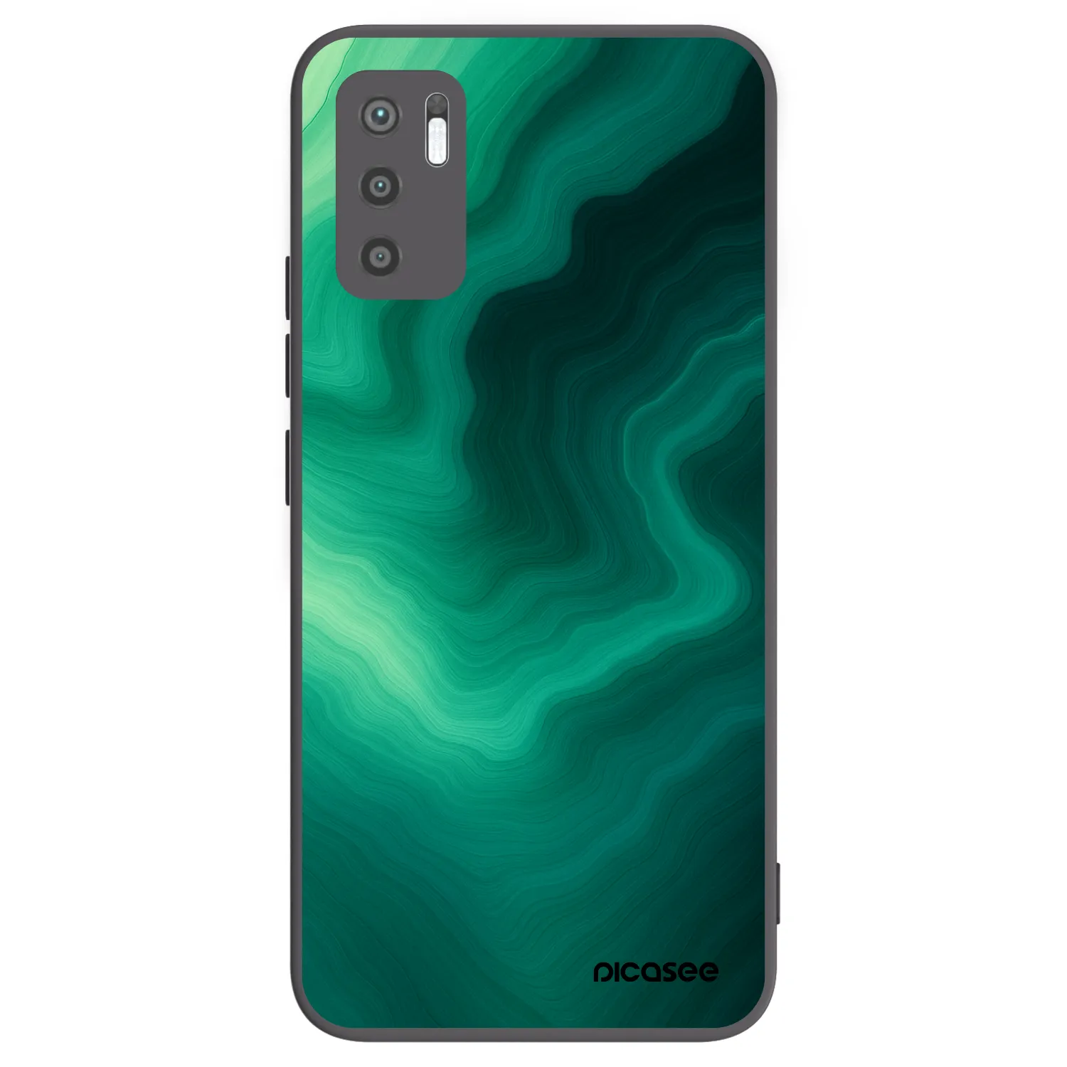 Picasee fekete szilikon tok az alábbi mobiltelefonokra Xiaomi Redmi Note 10 5G - Malachite