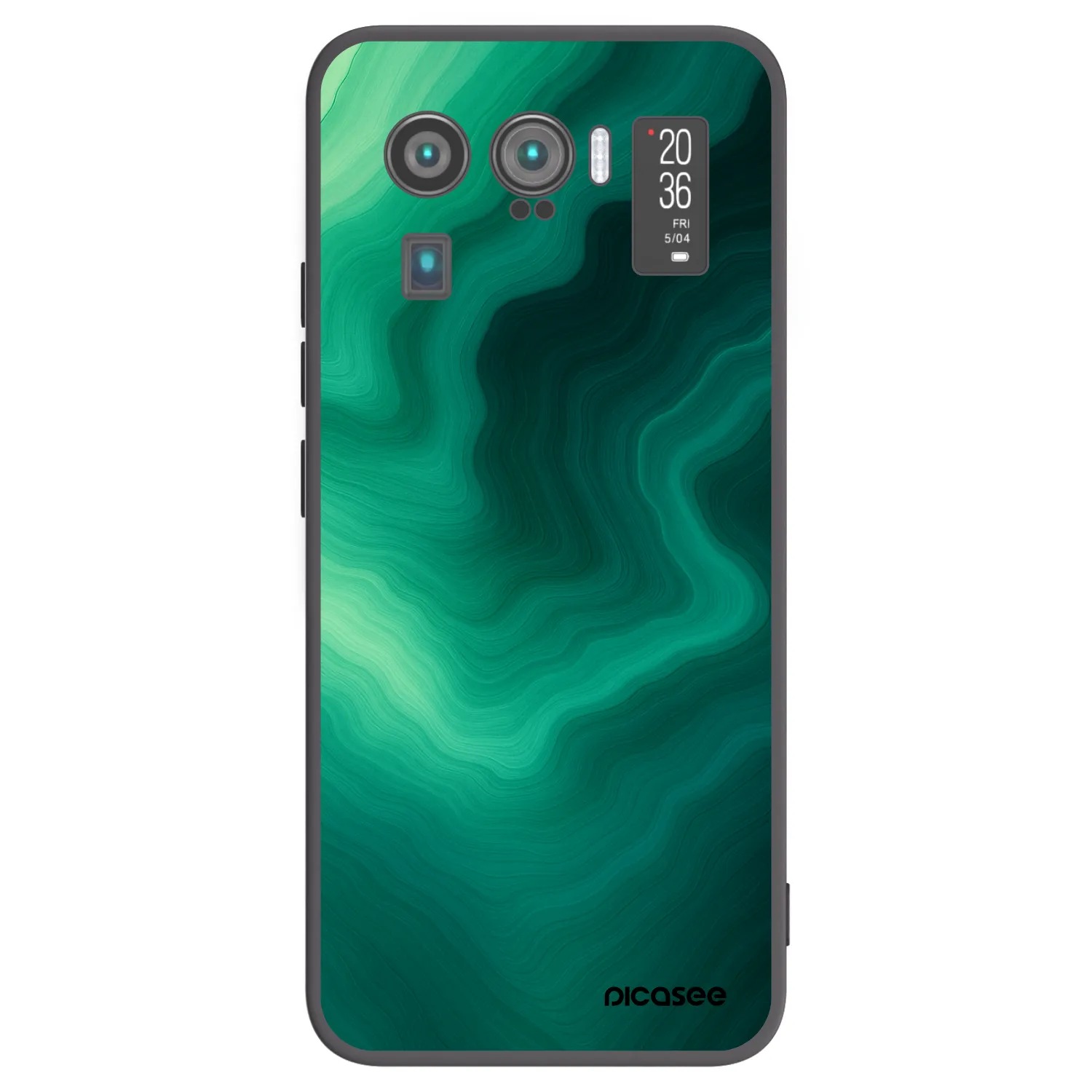 Picasee fekete szilikon tok az alábbi mobiltelefonokra Xiaomi Mi 11 Ultra - Malachite