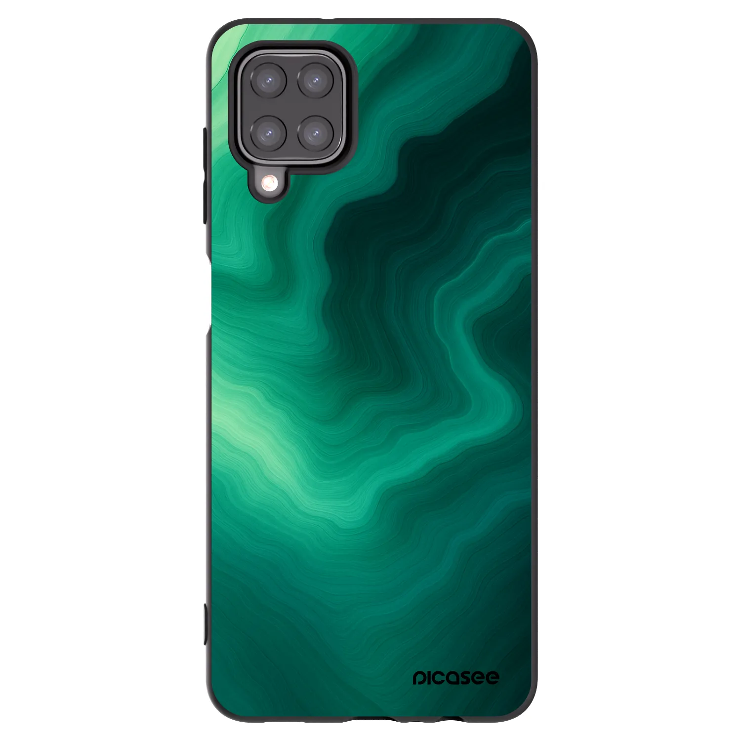 Picasee fekete szilikon tok az alábbi mobiltelefonokra Samsung Galaxy M12 M127F - Malachite