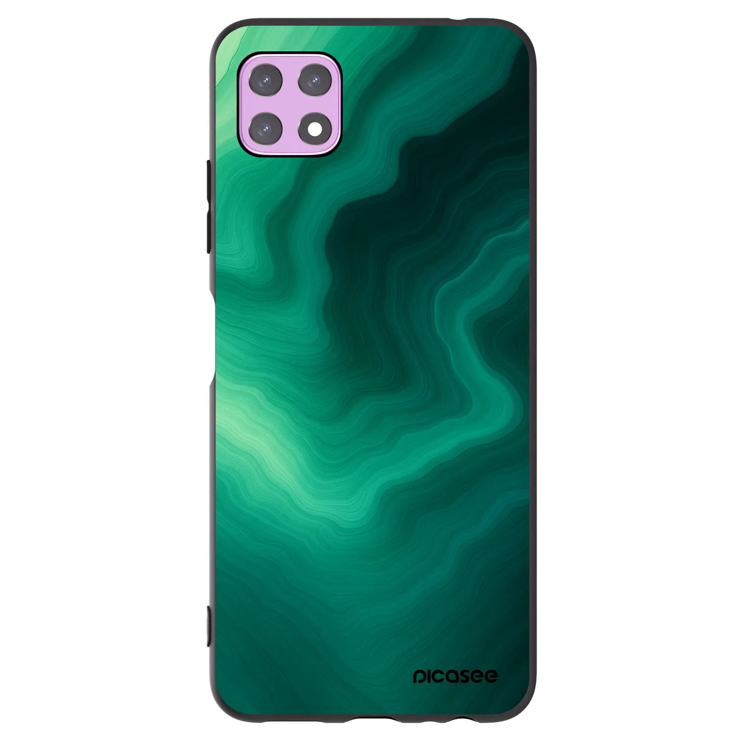 Picasee fekete szilikon tok az alábbi mobiltelefonokra Samsung Galaxy A22 A226B 5G - Malachite