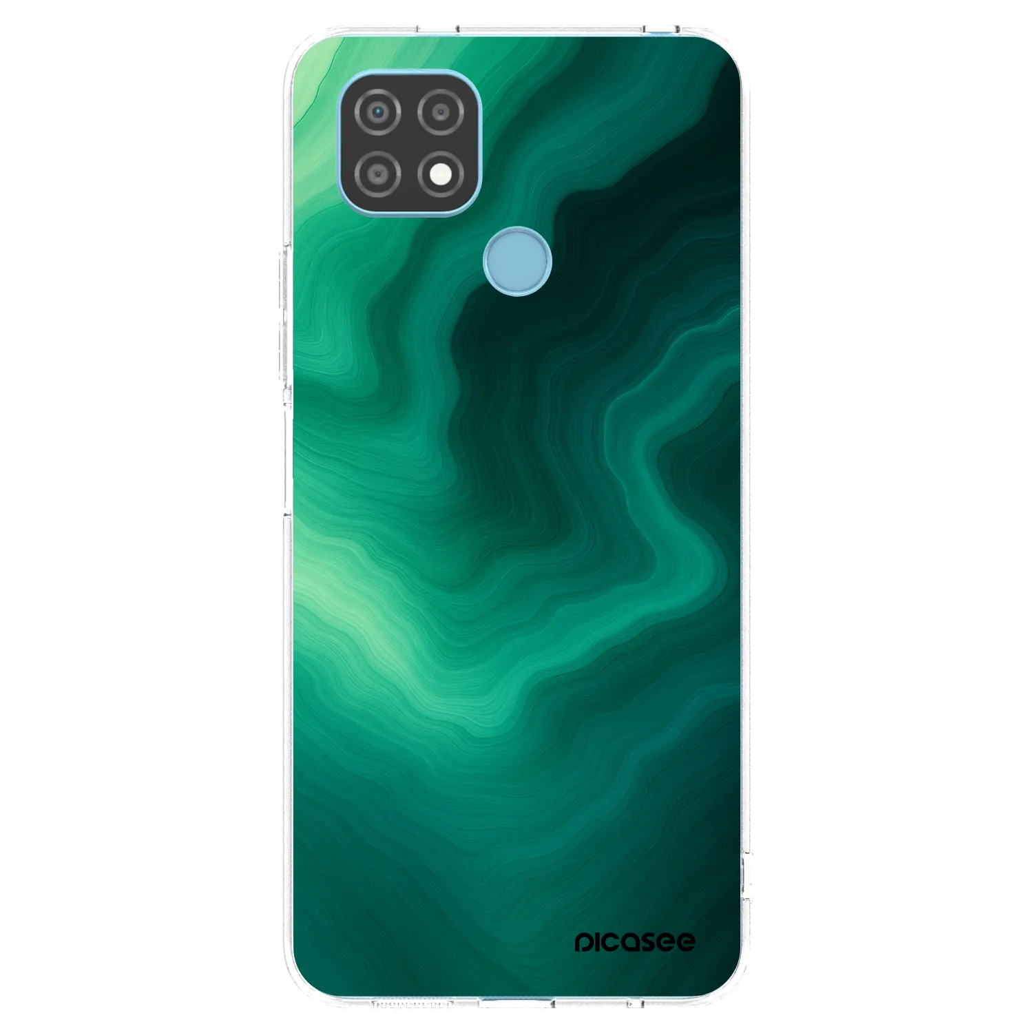 Picasee átlátszó szilikon tok az alábbi mobiltelefonokra Realme C21 - Malachite