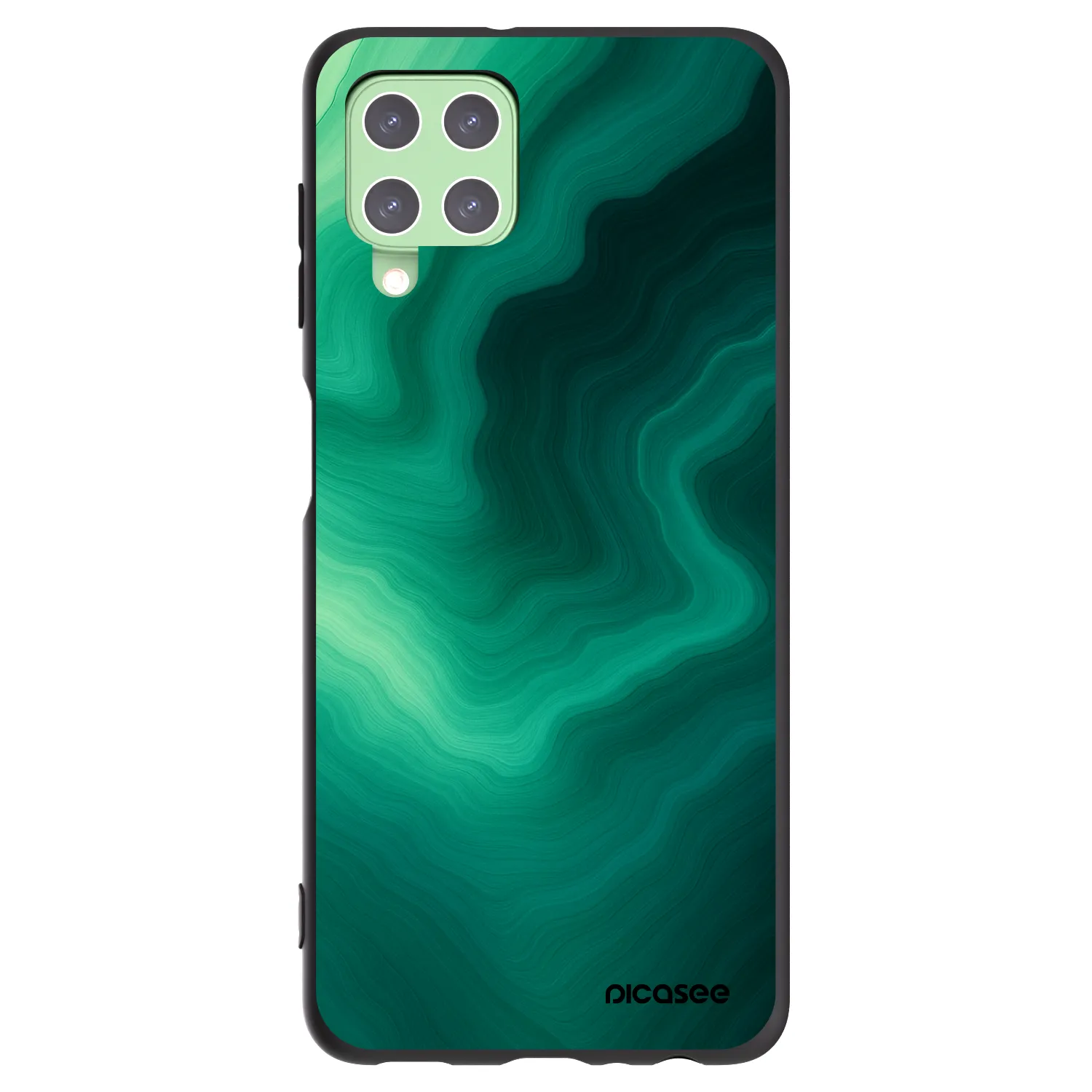 Picasee fekete szilikon tok az alábbi mobiltelefonokra Samsung Galaxy A22 A225F 4G - Malachite