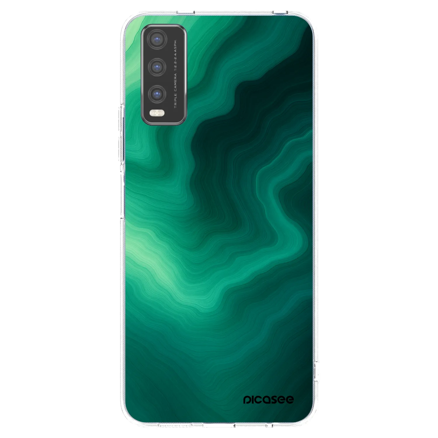 Picasee átlátszó szilikon tok az alábbi mobiltelefonokra Vivo Y20s - Malachite