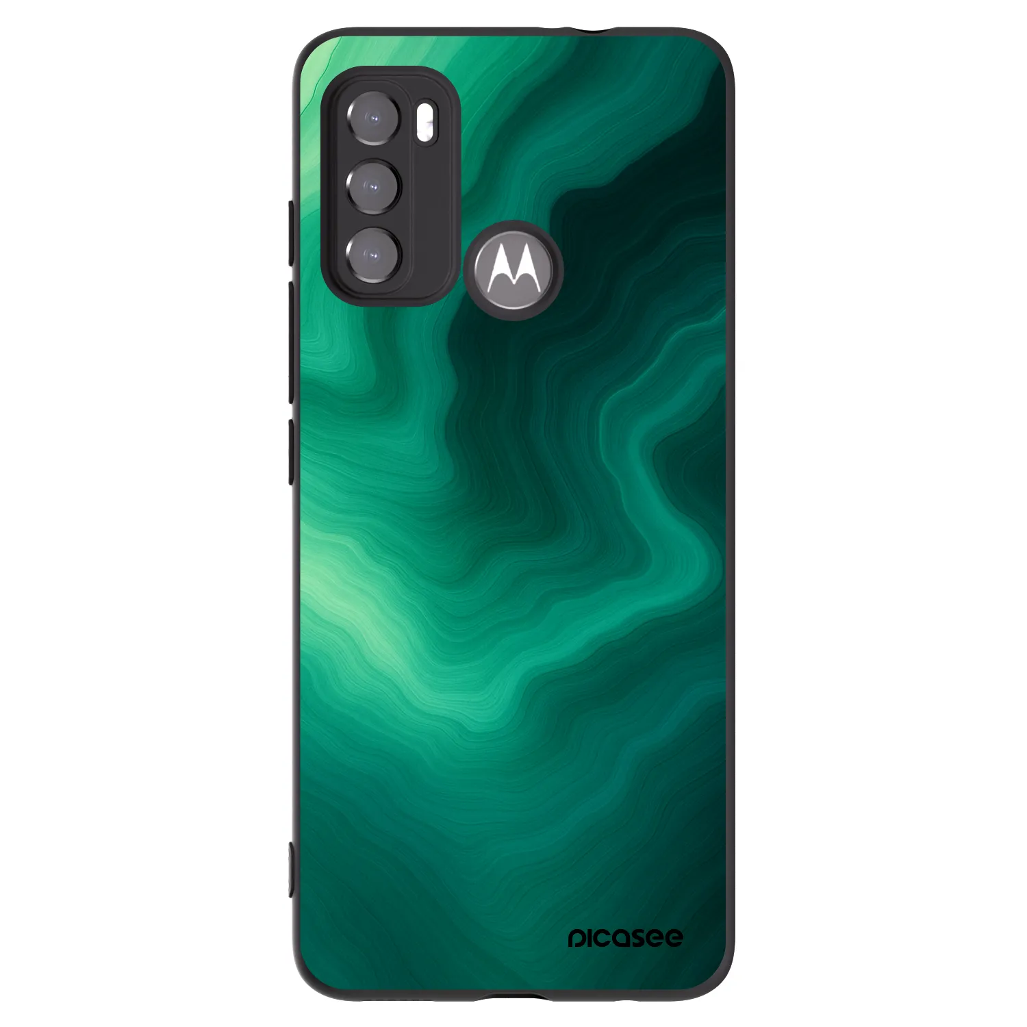 Picasee fekete szilikon tok az alábbi mobiltelefonokra Motorola Moto G60 - Malachite