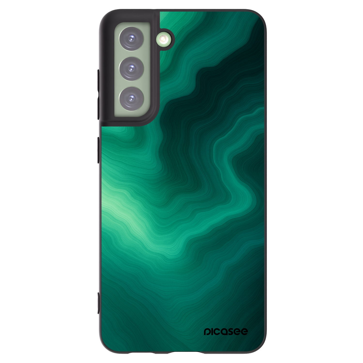 Picasee fekete szilikon tok az alábbi mobiltelefonokra Samsung Galaxy S21 FE 5G - Malachite
