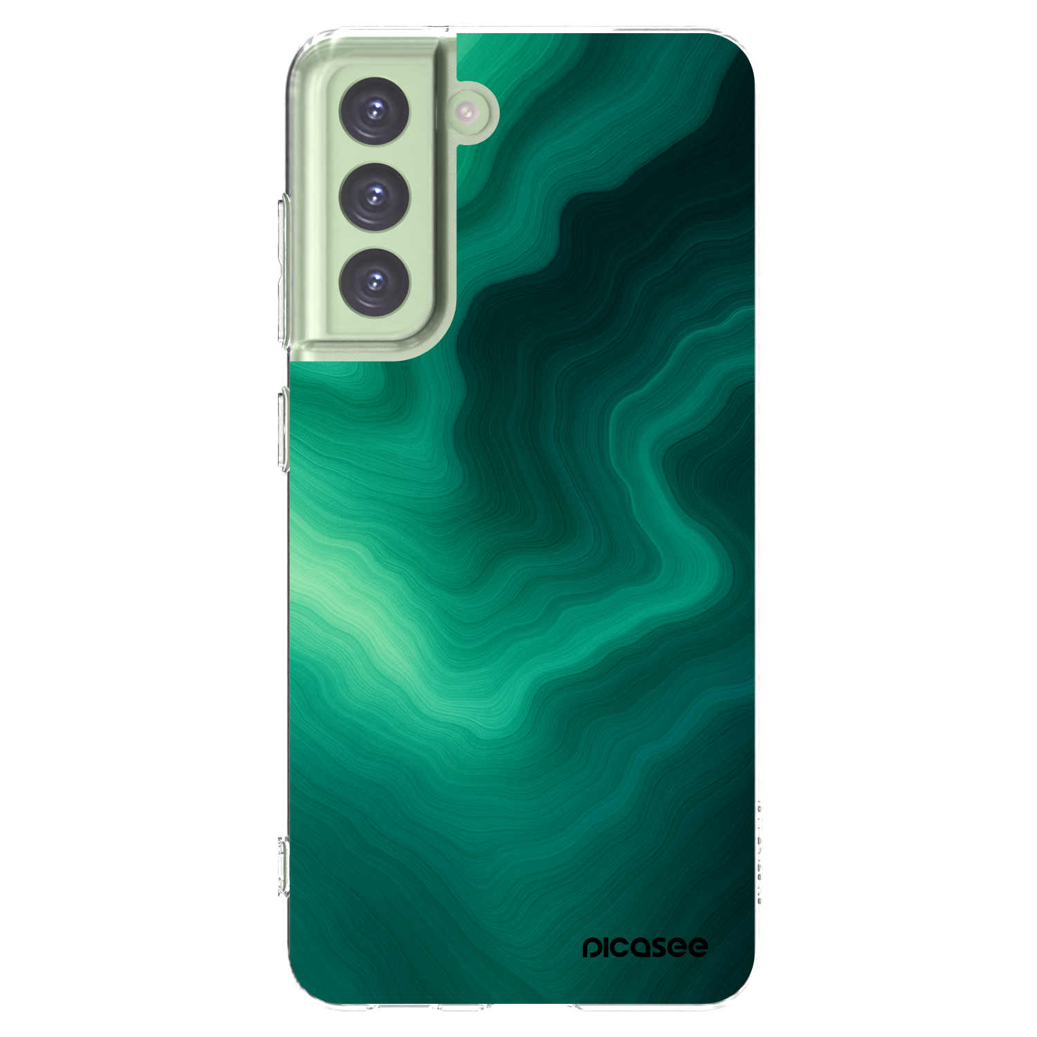 Picasee átlátszó szilikon tok az alábbi mobiltelefonokra Samsung Galaxy S21 FE 5G - Malachite
