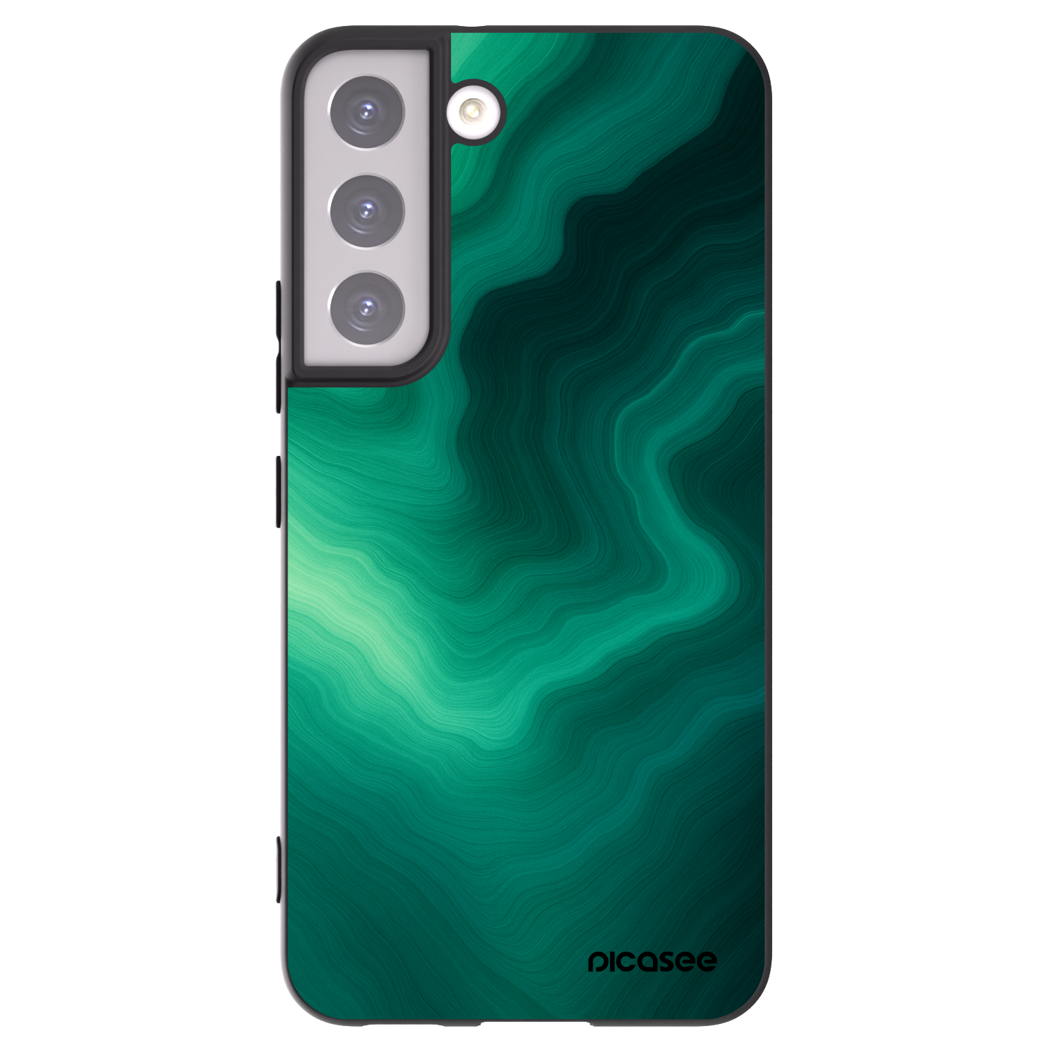 Picasee fekete szilikon tok az alábbi mobiltelefonokra Samsung Galaxy S22 5G - Malachite