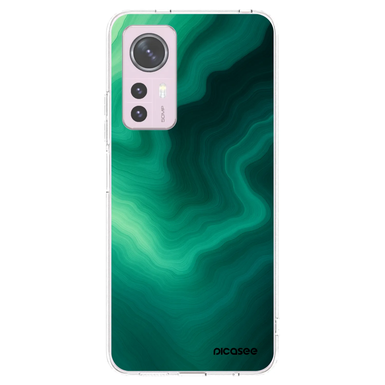 Picasee átlátszó szilikon tok az alábbi mobiltelefonokra Xiaomi 12 - Malachite