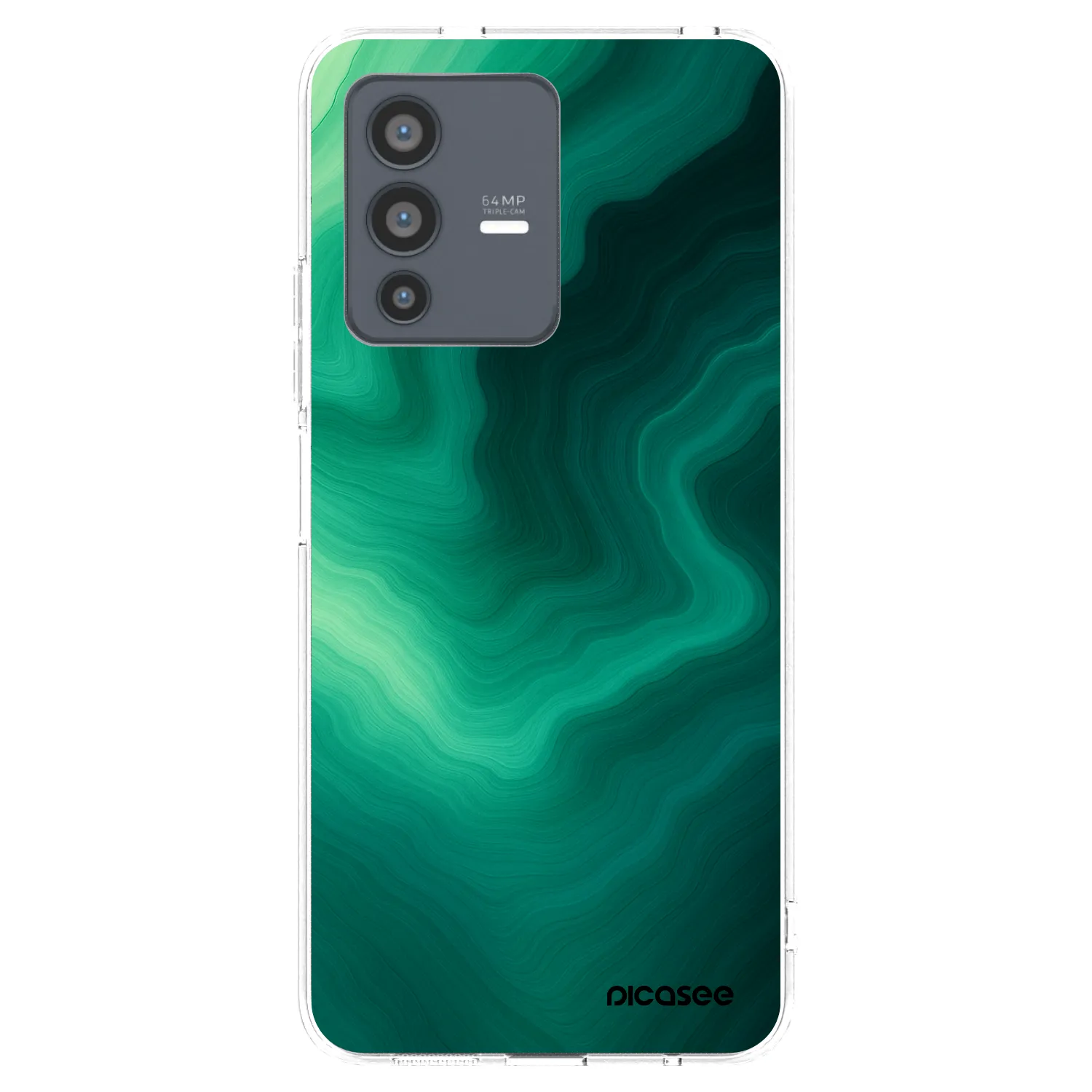 Picasee átlátszó szilikon tok az alábbi mobiltelefonokra Vivo V23 5G - Malachite