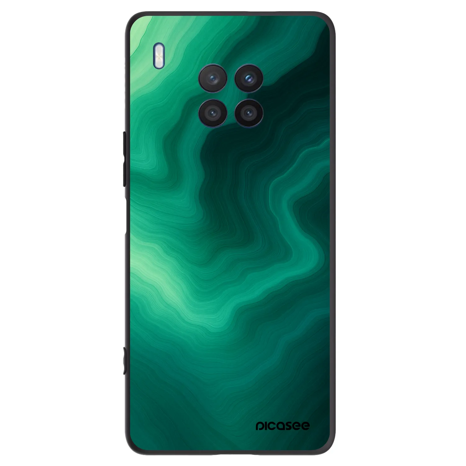 Picasee fekete szilikon tok az alábbi mobiltelefonokra Honor 50 Lite - Malachite