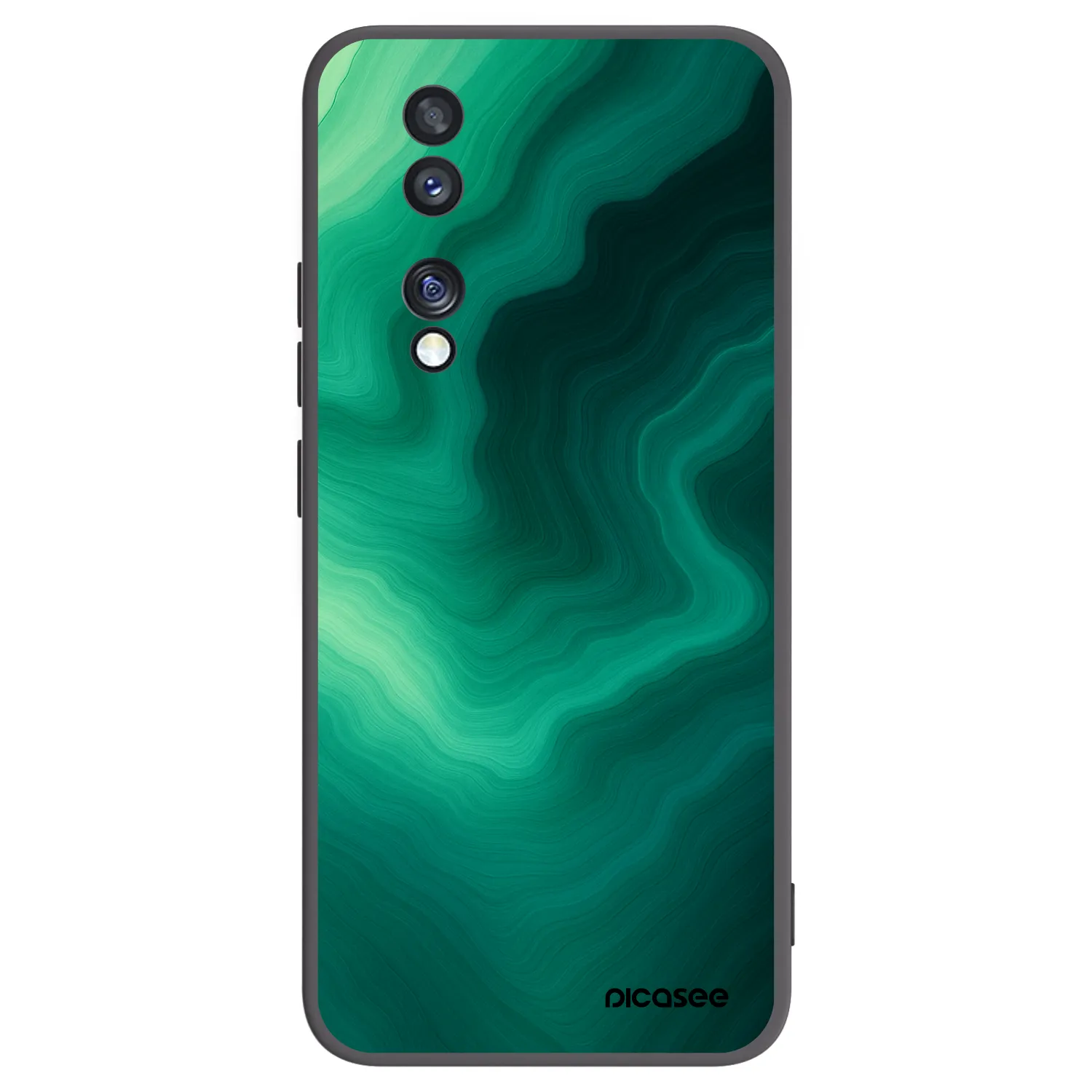 Picasee fekete szilikon tok az alábbi mobiltelefonokra Honor 70 - Malachite